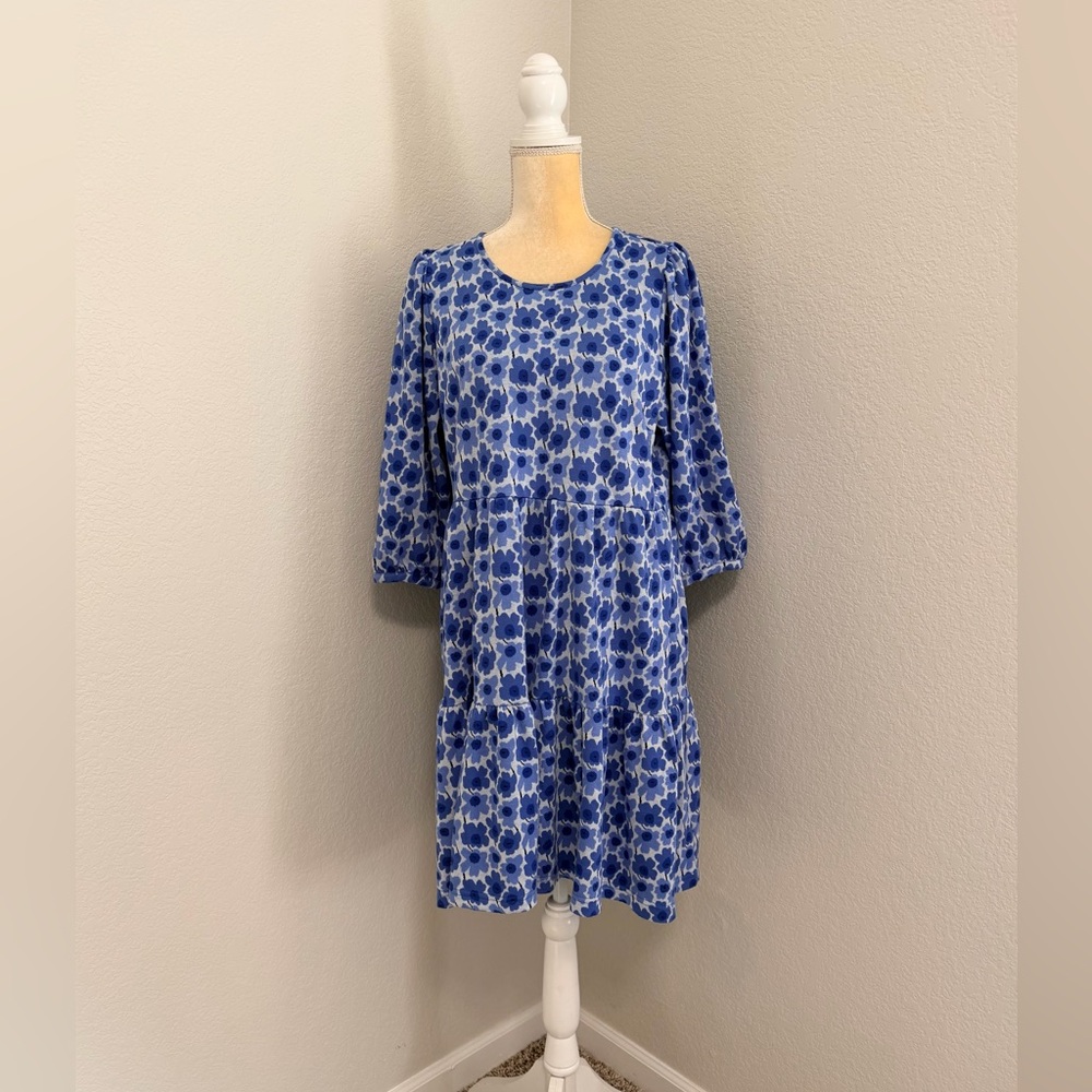 Tyler Boe Blue and White Floral Dress